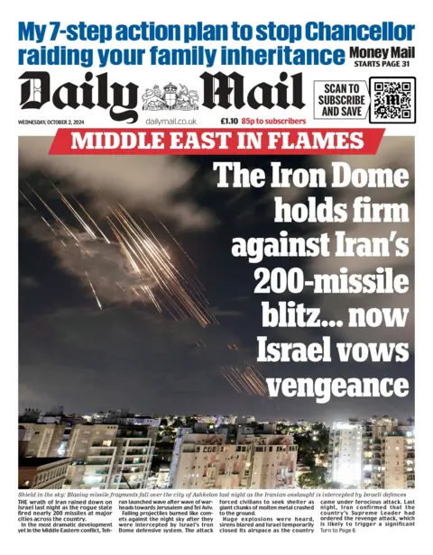 The Daily Mail beforehand   leafage   for 2 October 