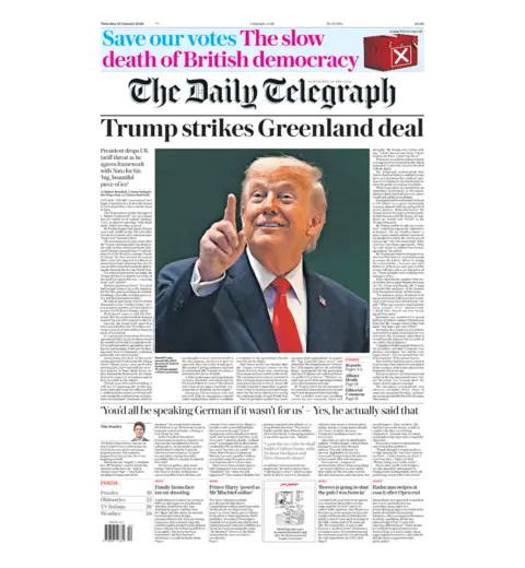 "Trump strikes Greenland deal."
