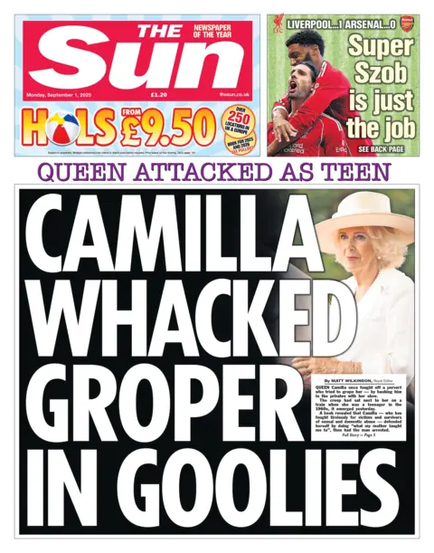  "Camilla whacked groper in goolies".