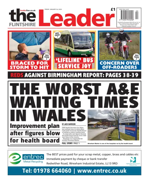 Flintshire Leader Flintshire Leader front page