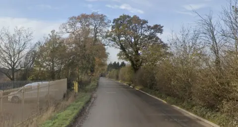 Google Streetview Gibbett Lane in Shawell