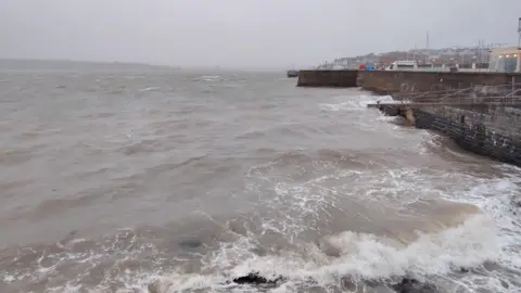 Stormy weather at a seaside in Pembrokeshire