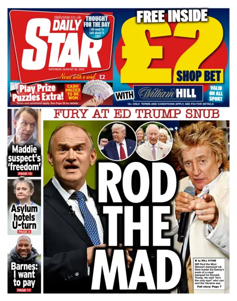 The headline on the front page of the Daily Star reads: "Rod the Mad".
