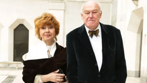 PA Media File photo dated 28/10/12 of Prunella Scales and Timothy West arriving for the Theatre Awards UK