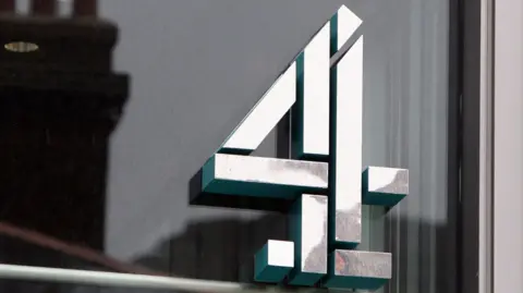 Large Channel 4 logo on the side of a building