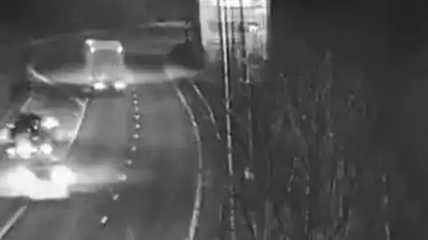 M3 crash scene on CCTV