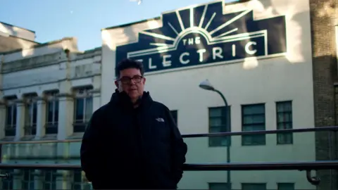 Kevin Markwick outside the Electric Cinema