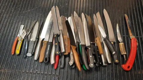 Cambridgeshire Police Knives recovered during amnesty 