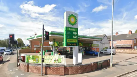 Google Street view image of the BP Service Station in St Thomas Road, South Wigston