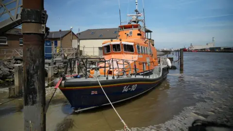 Shaun Whitmore/BBC The Trent class lifeboat, Samarbeta at the Gorleston Harbour, Great Yarmouth