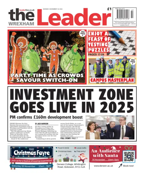 Wrexham Leader Wrexham Leader front page