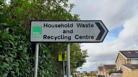 LDRS Recycling centre sign