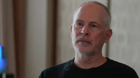 Keith Siegel speaks to the BBC in Tel Aviv, Israel (7 July 2025)