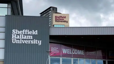 The entrance to Sheffield Hallam University