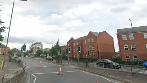 Google Road with trees either side
