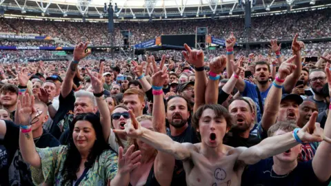 Getty Images Foo Fighters fans in London