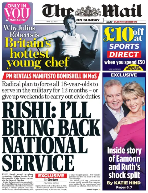 Mail on Sunday: Rishi I'll bring back National Service