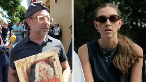 Split screen. On both sides, Dolly Parton's fans are reacting to her death.
