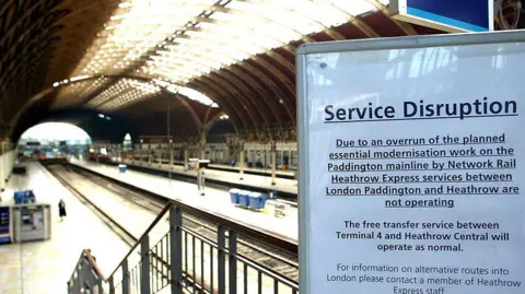 Getty Images Archive picture of an empty Paddington Station