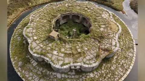 Savills Aerial view of a 19th century naval fort.