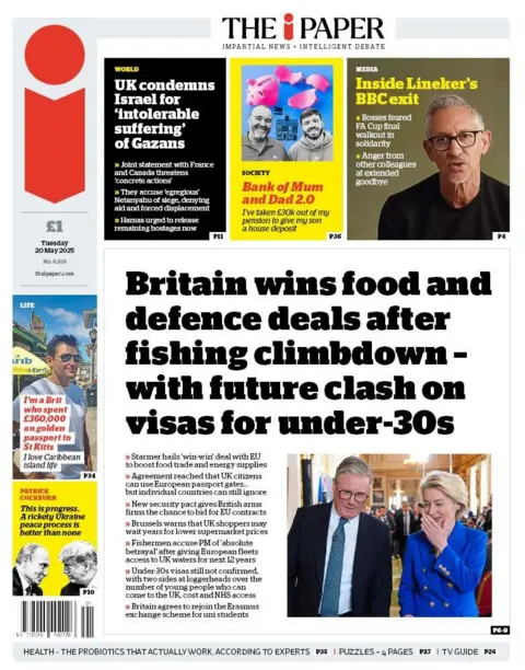  "Britain wins food and defence deals after fishing climbdown - with future clash on visas for under-30s". 