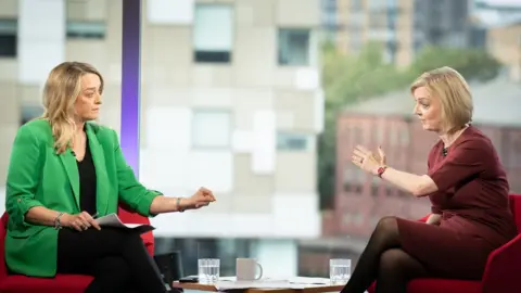 PA Media Liz Truss sat down with Laura Kuenssberg