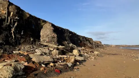 rubbish on beach