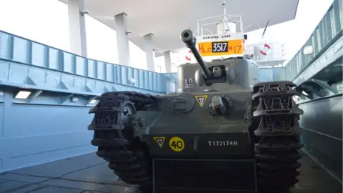 Portsmouth City Council One of two tanks on board the LCT 7074