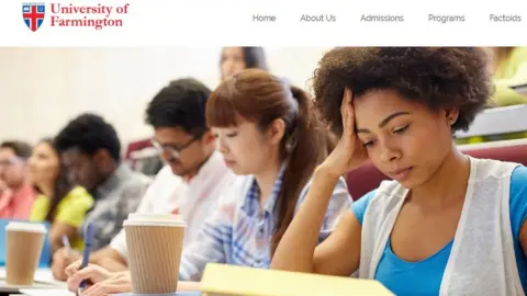 BBC University of Farmington fake website
