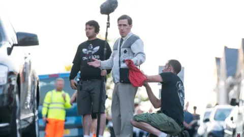 Getty Images Rob Brydon filming Gavin and Stacey in Barry