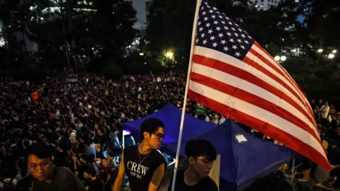 Getty Images Anti-extradition protestors