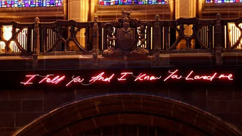 Liverpool Cathedral Tarcey Emin's art work