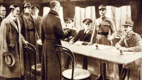 Getty Images Signing of the German Armistice