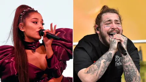 Getty Images Ariana Grande and Post Malone