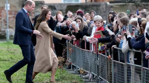 PA Media Prince William, Prince of Wales, and Catherine, Princess of Wales, visit The Street in Scarborough