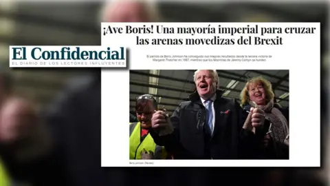 Composite image of Spanish paper