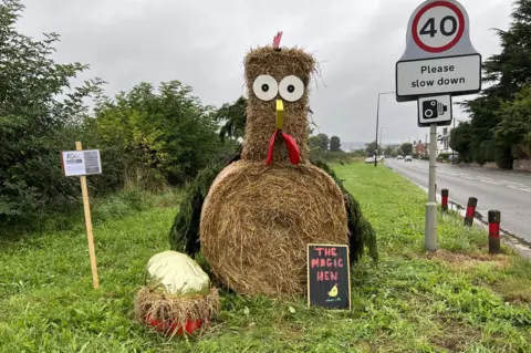 Duffield Arts Festival Magic hen scarecrow