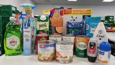 Wokingham Foodbank Food and cleaning products