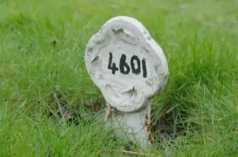 North Yorkshire Police The unmarked grave of the woman