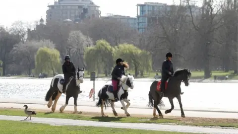 Reuters People horse riding in Hyde Park