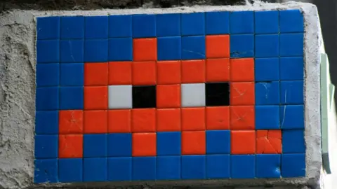 Alamy Invader art in London 2009