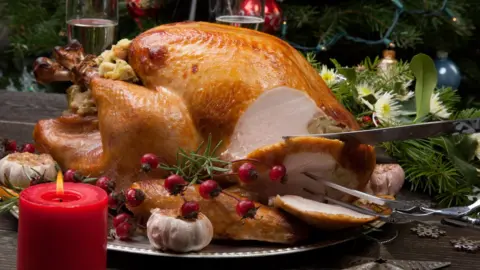 Getty Images A traditional turkey dinner