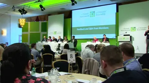 BBC The Irish Citizens' Assembly meeting in Malahide