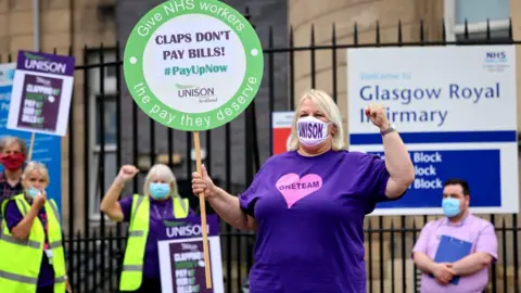 Getty Images Unison pay demonstration