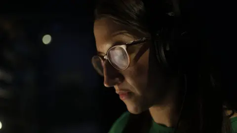 Inspire Film and TV Nicole in the studio