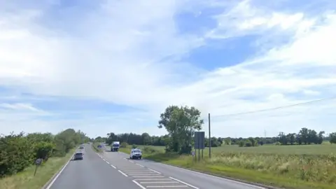 A140 near Creeting St Mary in Suffolk