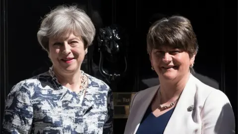 Getty Images Theresa May and Arlene Foster