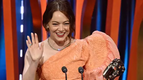 Getty Images Emma Stone at the Baftas