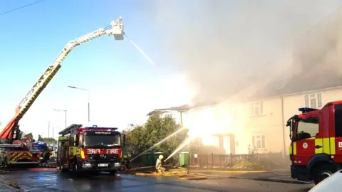 LFB Roofs alight