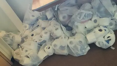 The Hygiene Bank Staffordshire Packs ready for donation